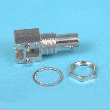 BNC Series With Washer+Nut, 50Ω Zinc Alloy Nickel Plating