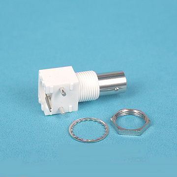 BNC 70Ω R/A PCB Mount JACK, White