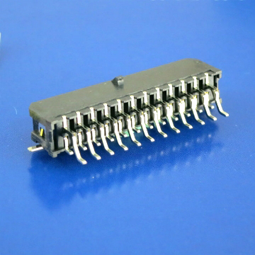 Wafer 3.0mm Dual Row Right Angle SMT Type With Solderable Fitting Nail