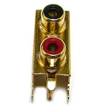 8715-2G RCA JACK 2PORT GOLD FLASH VERTICAL