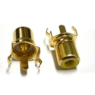 8715VG-1(COLOR) RCA JACK 1PORT GOLD FLASH VERTICAL